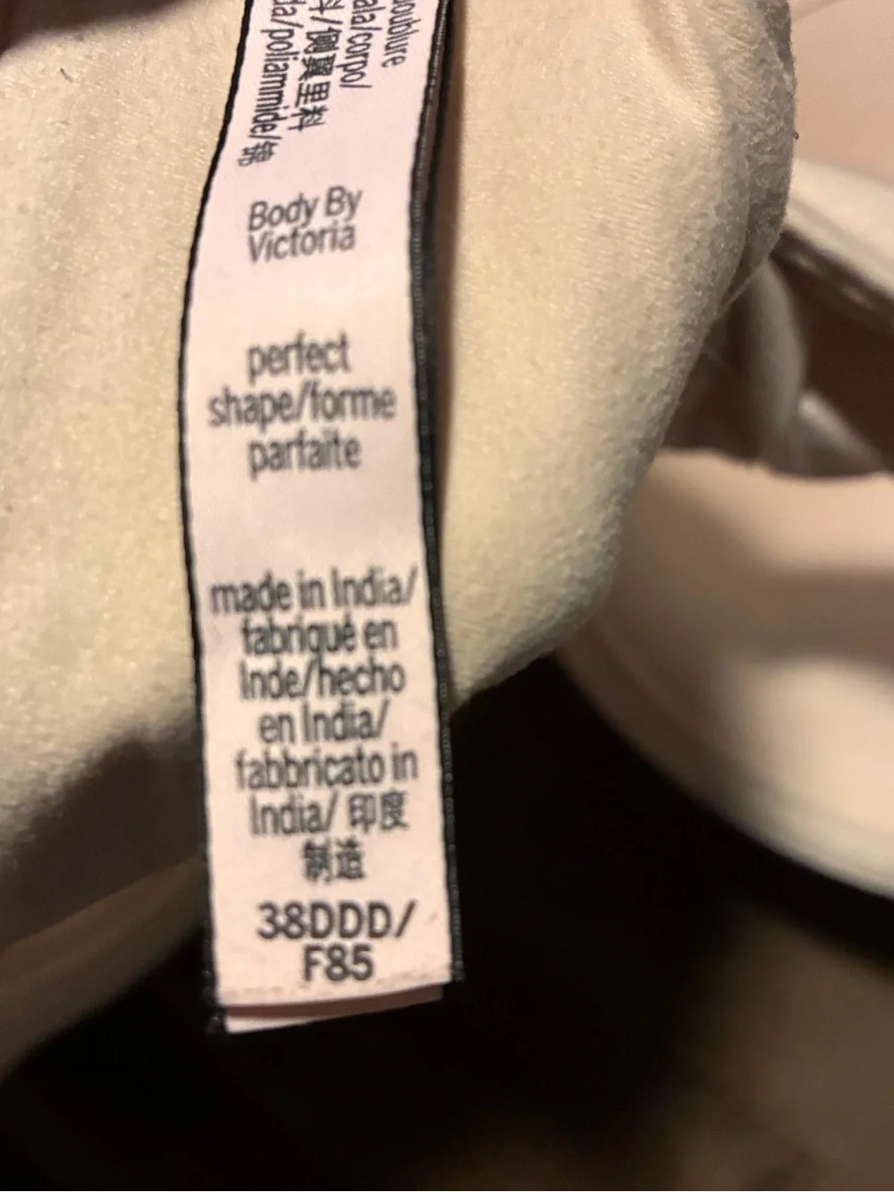 Victoria's Secret, body by Victoria, perfect shape, size 38DDD